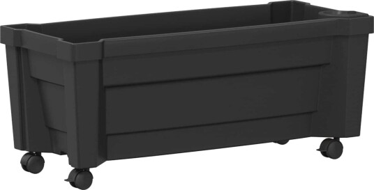 vidaXL Calypso plante med hjul PP Antrasitt