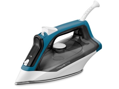 Rowenta Effective 2 Tørr & Dampstrykejern Strykesåle I Rustfritt Stål Sort Blå Hvit Side Tupp 122 Mm 286 Mm