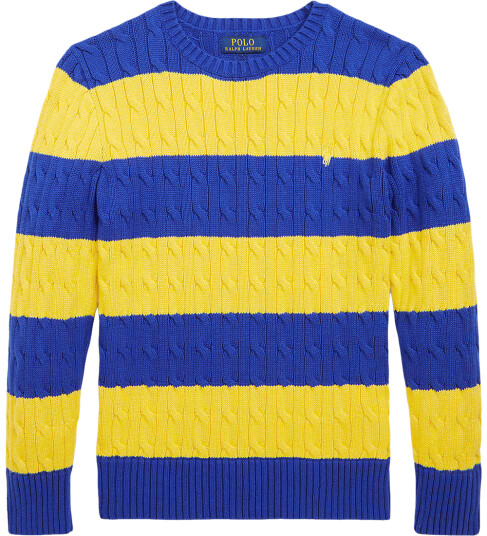 Ralph Lauren Polo Genser Strikk Blå/Gul Polo 8 år 128 Genser