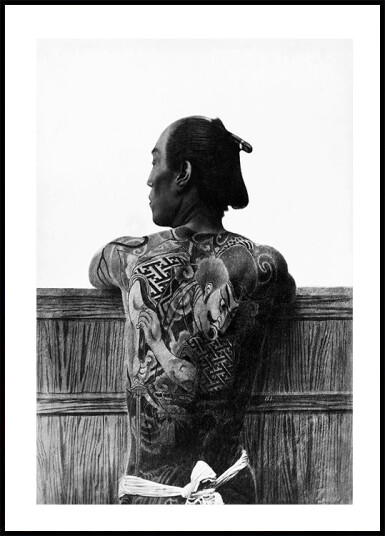 Man With Tattoo By Kusakabe Kimbei Plakat Plakat / 40x50cm