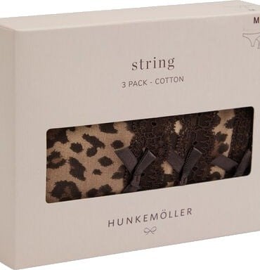 Hunkemöller Multipakk med Bomullsstringtruser Brun