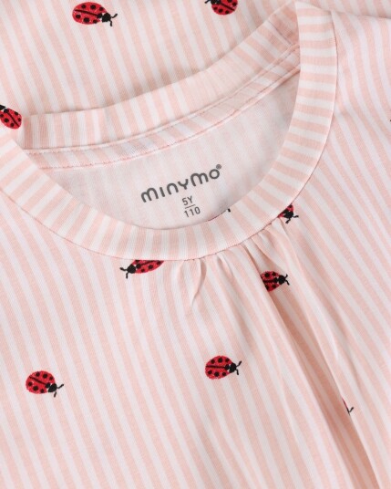 Minymo Dress Ss Aop Pink 104 Minymo Dress Ss Aop Pink 104