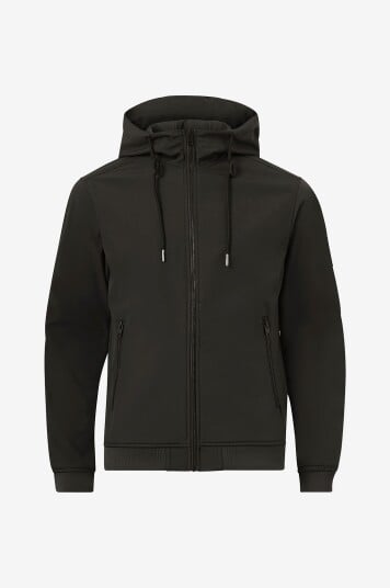 Jack & Jones Jakke jjeBasic Softshell Hood Svart Jack & Jones Jakke jjeBasic Softshell Hood Svart
