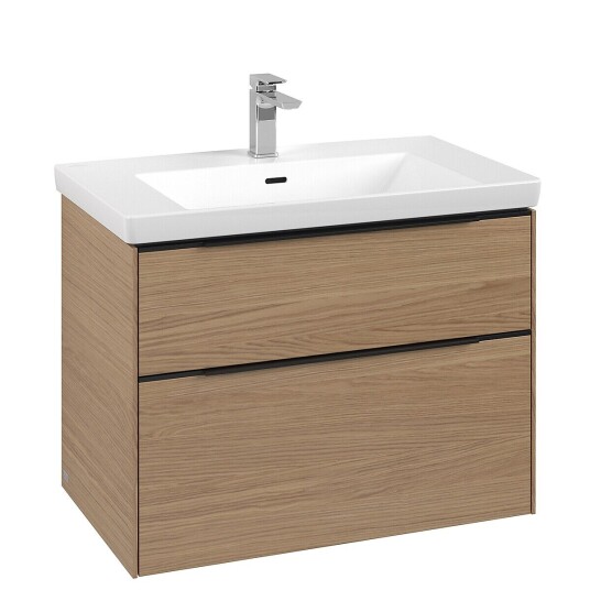 Villeroy & Boch  Subway 3.0 Servantskap m/2 skuffer 772x576x478 mm Nordisk Eik