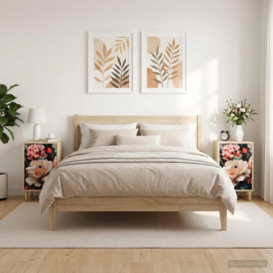 vidaXL Nattbordskap BORNE 2 stk. Sonoma eik 36 x 33 x 60 cm