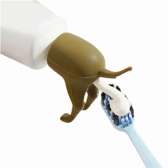 Pooping Dog Butt Tannkrem Dispenser Worrying Dog BRUN Pooping Dog Butt Tannkrem Dispenser Worrying Dog BRUN