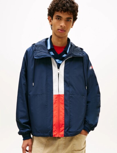 Tommy Jeans Tjm Chicago Flag Windbreaker Ext Navy M