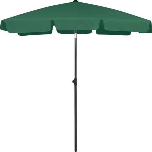 vidaXL Strandparasoll grønn 180x120 cm