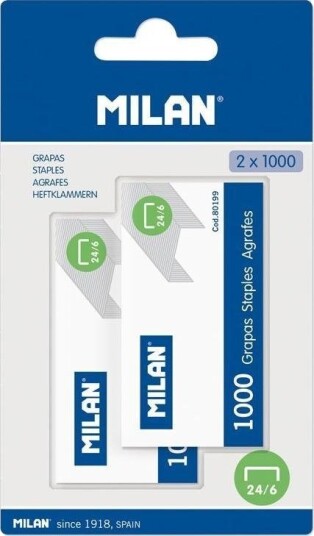Milan Milan Metallstifter Milan 24/6 2 Pakker I Blister Milan Milan Metallstifter Milan 24/6 2 Pakker I Blister