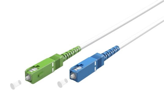 Fiberoptisk kabel FTTH Singlemode OS2 Hvit hvit Simplex 1 m Fiberoptisk kabel FTTH Singlemode OS2 Hvit hvit Simplex 1 m