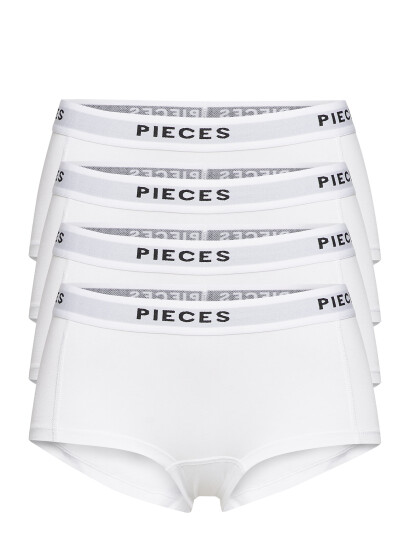 Pieces Pclogo Lady 4 Pack Solid Noos Bc - White - XL Pieces Pclogo Lady 4 Pack Solid Noos Bc - White - XL