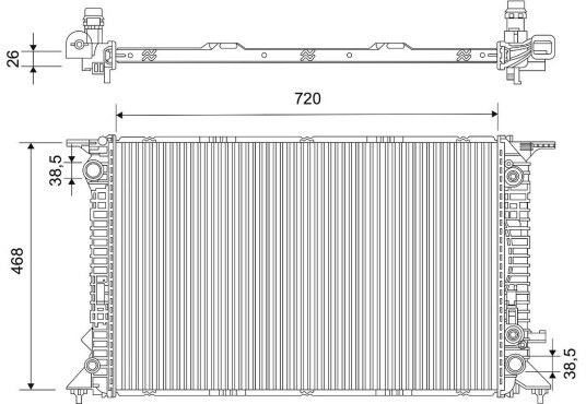 Radiator VALEO 734273