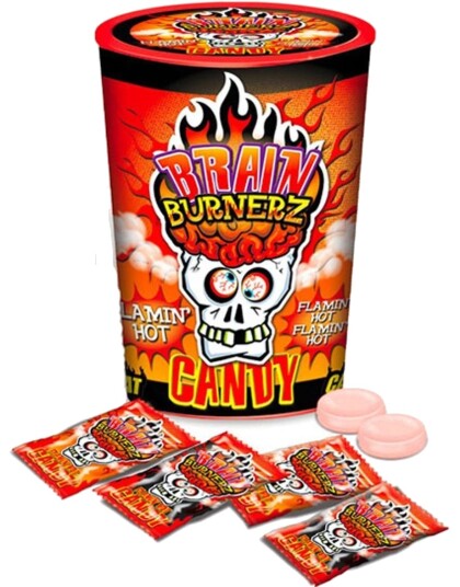 Brain Burnerz Sterke Sukkertøy med Fruktsmaker 48 gram