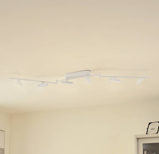 Lindby LED-spotlight Eldrin hvit 6 lyskilder lyspunkter