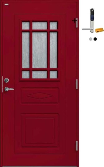 Ytterdør Diplomat Eide Sotet glass med Yale Doorman Classic Home