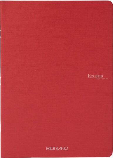 Notatbok EcoQua Original Stiftet A4 Ruter 5mm Cherry