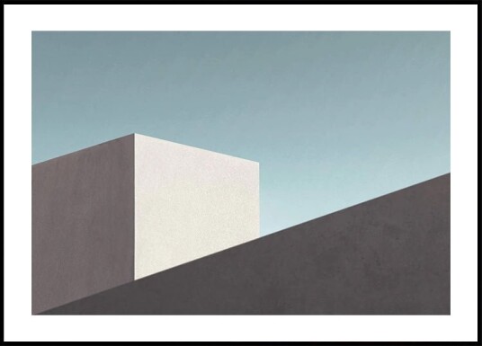 Modern Architecture Minimal Concrete Geometry Plakat Plakat / 100x150cm