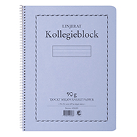 Collegeblokk A4 90g 70 blad linjert TF 5 Stk
