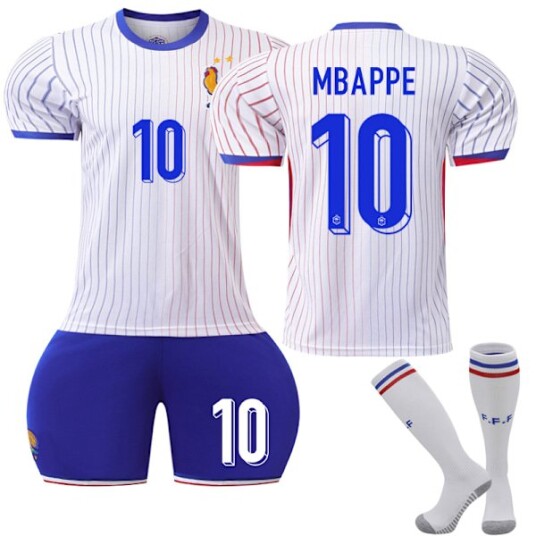 UEFA Euro 2024 Frankrike Borte Barn Fotballsett Nr.10 Mbappe 26