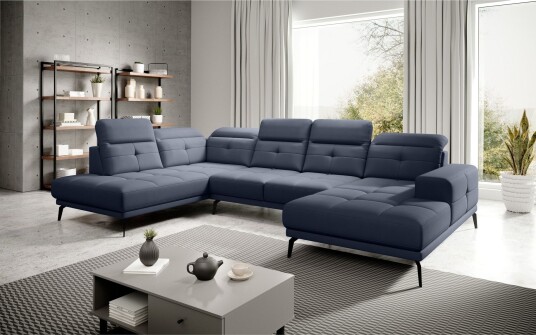 Devender Sofa m. Divan og Sjeselong Blå