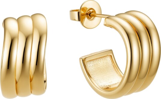 Curved Earrings Gold