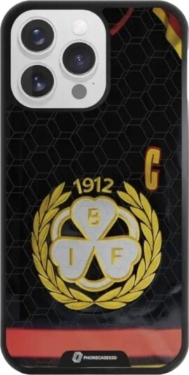 Phonecases3D iPhone 13 Pro Brynäs IF 3D mobildeksel, svart