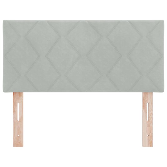 LED Hodegavl Diamant Blokker Design Lysegrå 90 cm Fløyel