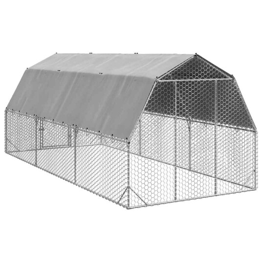 Kyllingløp Med Tak 2.5X6X2.25 M Galvanisert Stål Kyllingløp Med Tak 2.5X6X2.25 M Galvanisert Stål