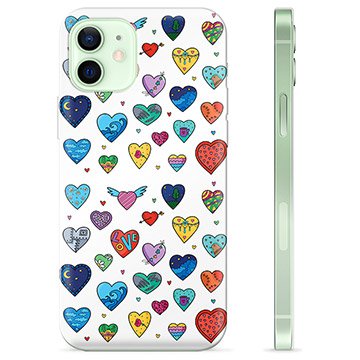 iPhone 12 TPU-deksel Hjerter