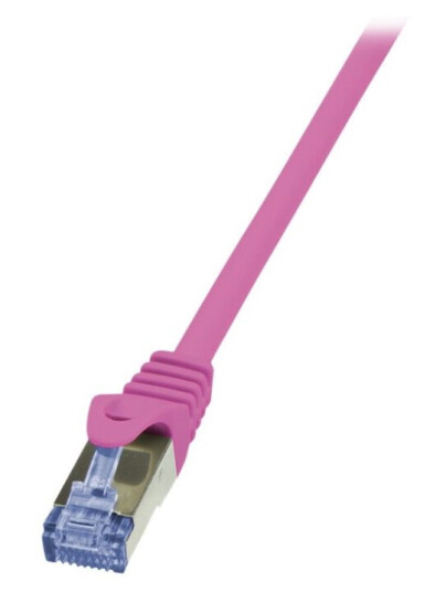 Logilink Primeline Koblingskabel Rj-45 Hann Til Rj-45 Hann 5 M Sftp Pimf Cat 6A Halogenfri Formstøpt Uten Hindringer Rosa