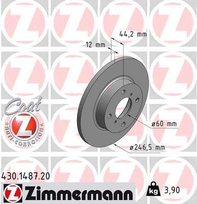 Bremseskive ZIMMERMANN 430.1487.20