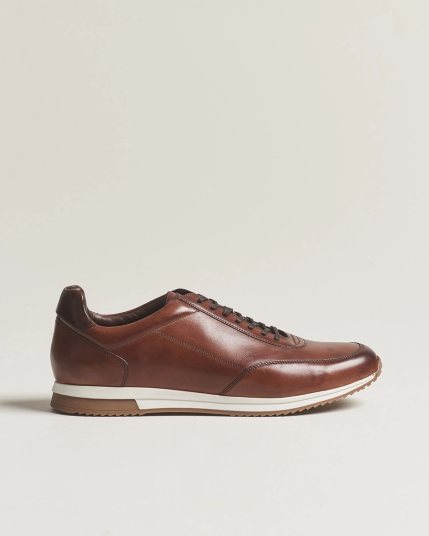 Loake 1880 Bannister Leather Running Sneaker Cedar