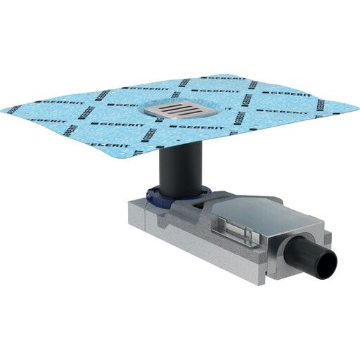 Geberit Cleanline Sluk For Betong Og Flis 80x80mm Ø40mm Geberit Cleanline Sluk For Betong Og Flis 80x80mm Ø40mm