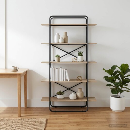 vidaXL Bokhylle 5 nivåer 100 x 35 x 175,5 cm PB Sonoma eik