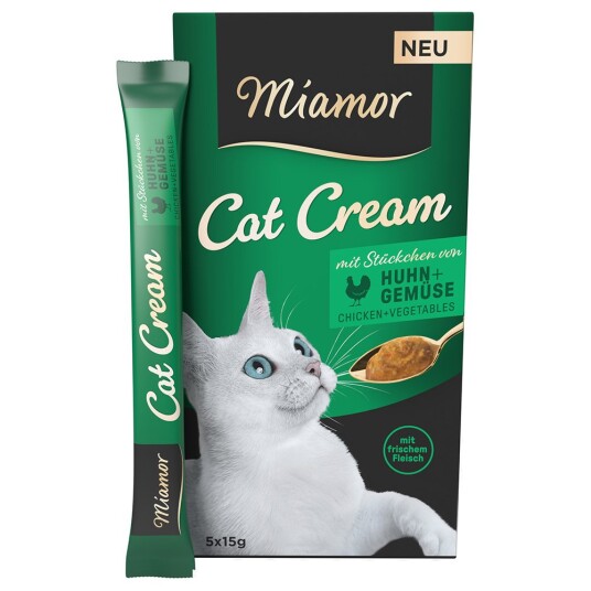 Miamor Cat Cream Kylling + Grønnsaker Økonomipakke: 55 X 15 G Miamor Cat Cream Kylling + Grønnsaker Økonomipakke: 55 X 15 G