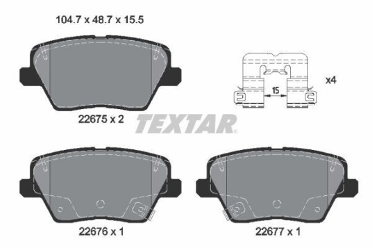 Bremseklosser TEXTAR 2267501