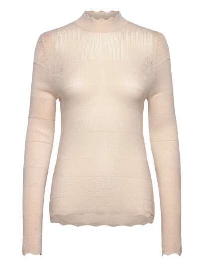Rosemunde Rwlotus Tencel Ls Mock Neck Pullove - Beige - L Rosemunde Rwlotus Tencel Ls Mock Neck Pullove - Beige - L