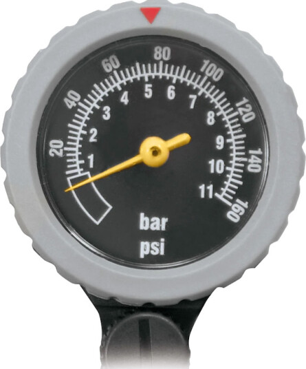 FORCE Hobby fotpumpe med manometer 11 bar/160 PSI sølv FORCE Hobby fotpumpe med manometer 11 bar/160 PSI sølv