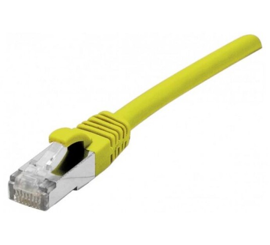 EXC Patch Cord RJ45 CAT.6 F/UTP Copper LSZH (Halogenfri) Snagless Yellow 1m