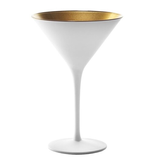 Stölzle  Elements martiniglass hvit/gull