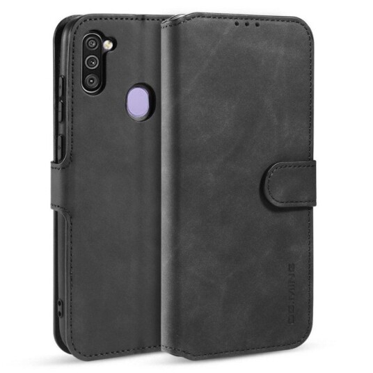 DG. Ming Samsung Galaxy M11 DG.MING Retro Skinndeksel med Lommebok - Svart DG. Ming Samsung Galaxy M11 DG.MING Retro Skinndeksel med Lommebok - Svart