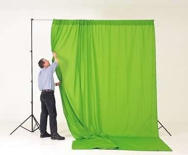 Manfrotto Chromakey Curtain 3 x 7m Green Stoff bakgrunn Chroma Key Green Manfrotto Chromakey Curtain 3 x 7m Green Stoff bakgrunn Chroma Key Green