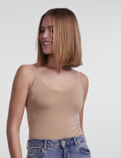Pieces Pcplain Underwear Top Noos Bc - Beige - M/L