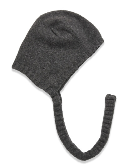 Monki Tied Knit Bonnet - Grey - ONE SIZE Monki Tied Knit Bonnet - Grey - ONE SIZE