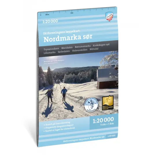 Oslo Nordmarka sør Calazo Løypekart 1:20 000