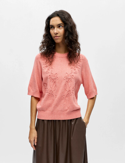 Object Objlaney Rubin Ss Pullover Noos Pink XS