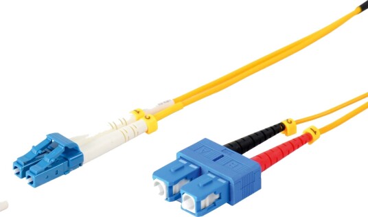 S/Conn Dupleks Fiberoptisk Patchkabel Lc Til Sc Os2 Gul 2,0 M 16677809