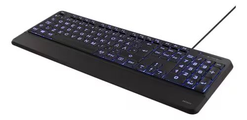 Deltaco Full-size Keyboard Blue LED Backlight (Nordic) - Tastatur - Nordisk - Svart Deltaco Full-size Keyboard Blue LED Backlight (Nordic) - Tastatur - Nordisk - Svart