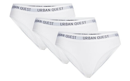 Urban Quest 3-Pack Bamboo tai truse hvit Størrelse: S Kvinner