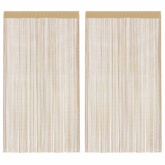 vidaXL Trådgardiner 2 stk 140x250 cm beige